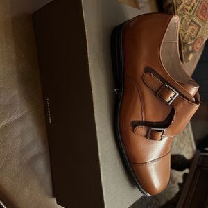 Men's Brown Double Monk Strap Shoes